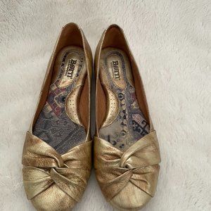 Born Gold Leather Lilly Flats